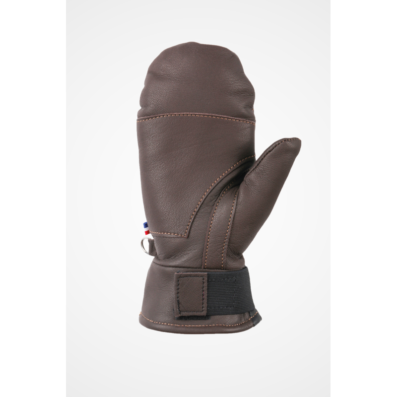 Moufles en cuir Gilbert Vignes, fabriquées en France, moufles robustes homme