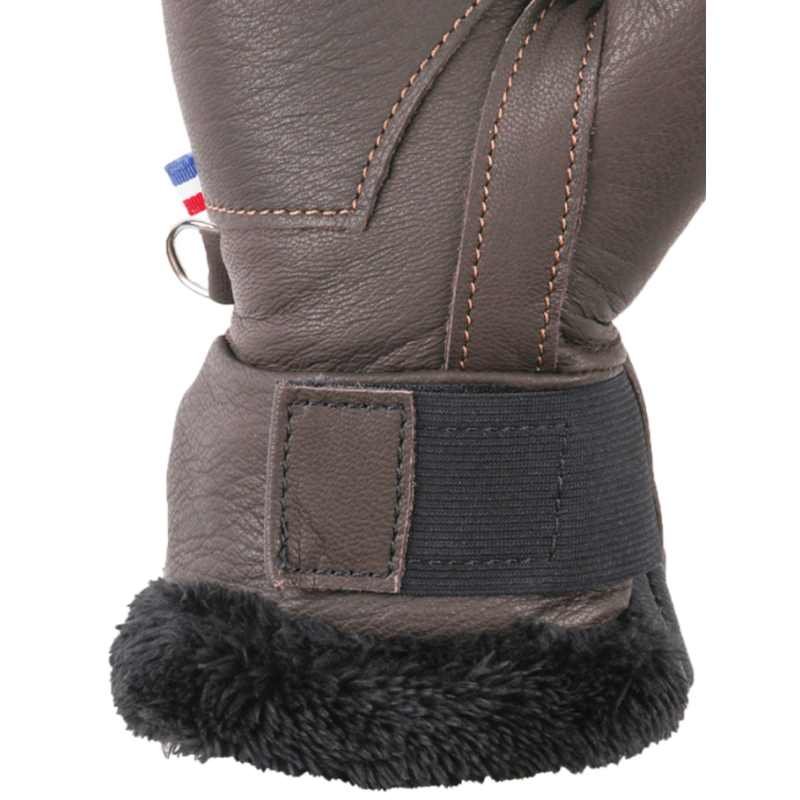 Moufles en cuir Da Nurbu, fabriquées en France, moufles chaudes femme