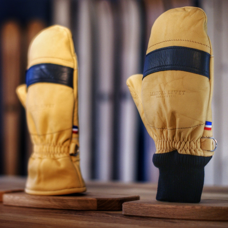 Moufles en cuir Roger Duplat, fabriquées en France, moufles robustes homme