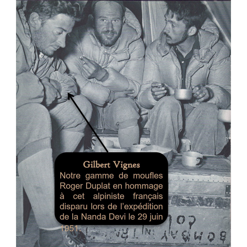 Moufles en cuir Gilbert Vignes, fabriquées en France, moufles robustes homme