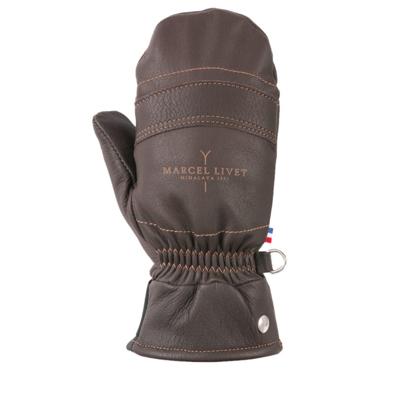 Moufles en cuir Gilbert Vignes, fabriquées en France, moufles robustes homme