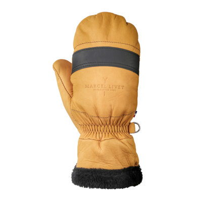 Moufles en cuir Tensing Norgay, fabriquées en France, moufles chaudes femme