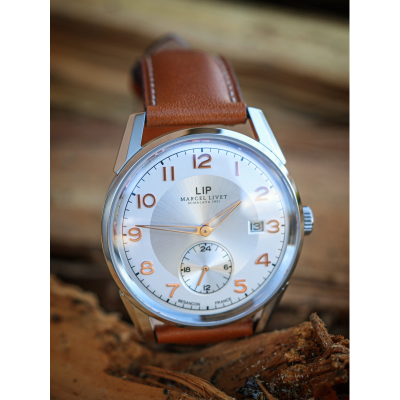 Automatic watch inspired by the Himalayan Expedition 1951, Collaboration LIP x MARCEL LIVET