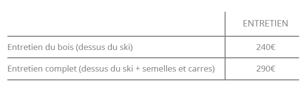 tableau prix conseil dentretien